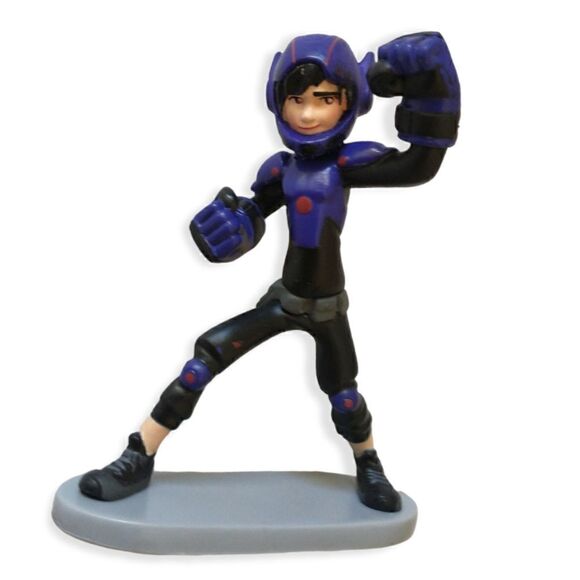 Hiro Hamada Cake Topper Disney Big Hero Action Figure PVC Anime 2.5" Purple Blk. - Picture 9 of 16